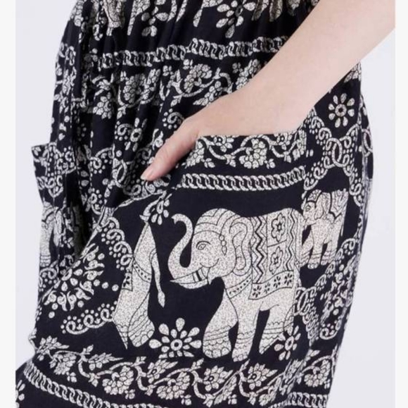 Lannaclothesdesign Woman's Elephant Hippie Boho Yoga Harem Pant - Picture 3 of 5